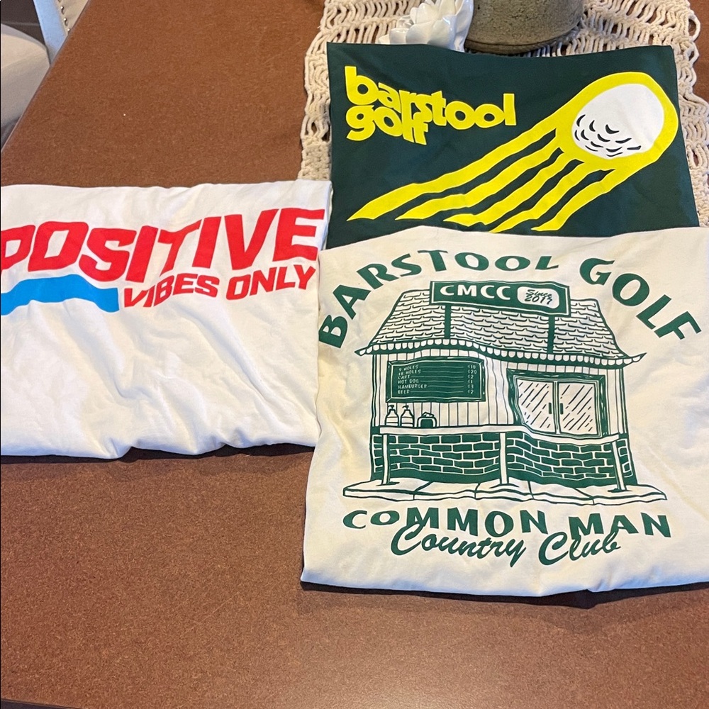 Barstool Golf T-Shirts and Positive Vibes Only Tee